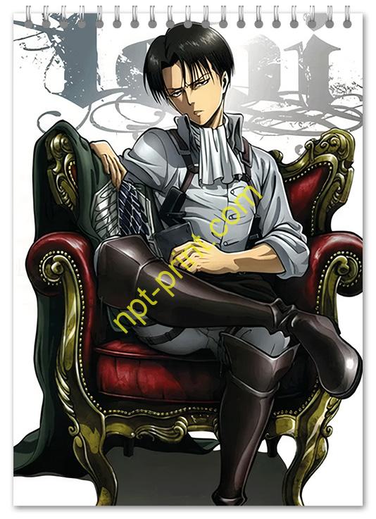 bloknot anime 01 Блокнот Anime атака титанов капитан леви аккерман